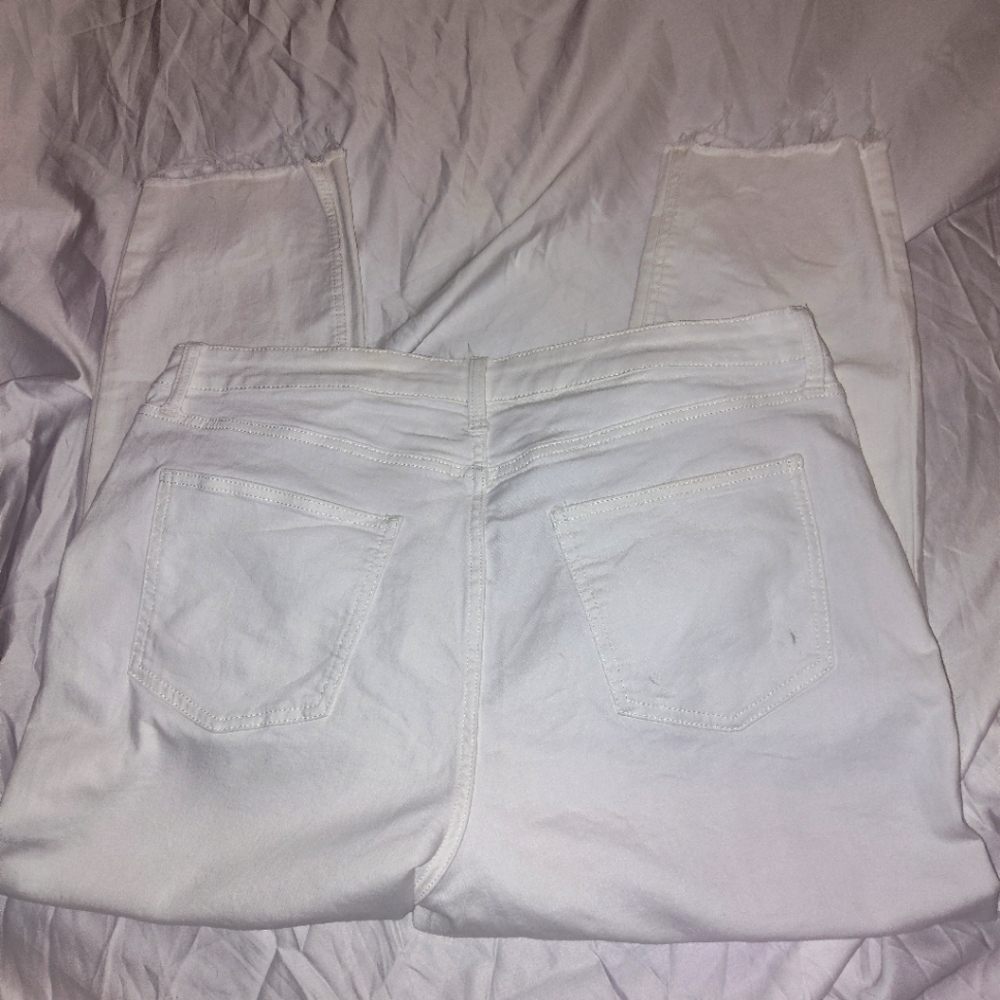 White skinny ankle jeans 18